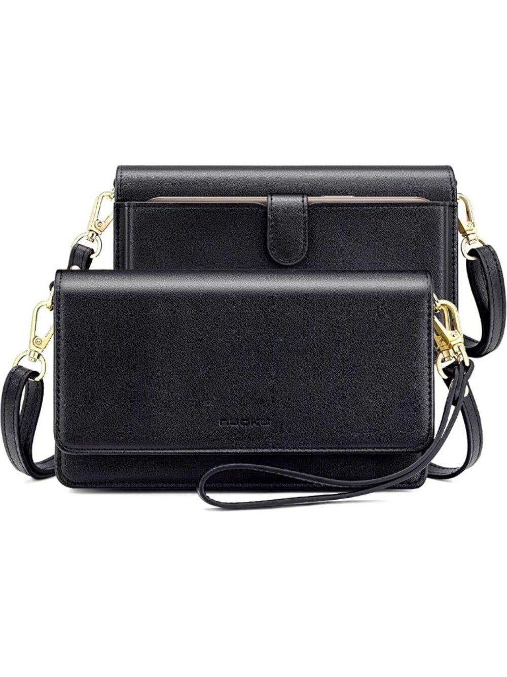 Stylish RFID Crossbody Bag Wallet Purse with Wristlet & Adjustable Shoulder